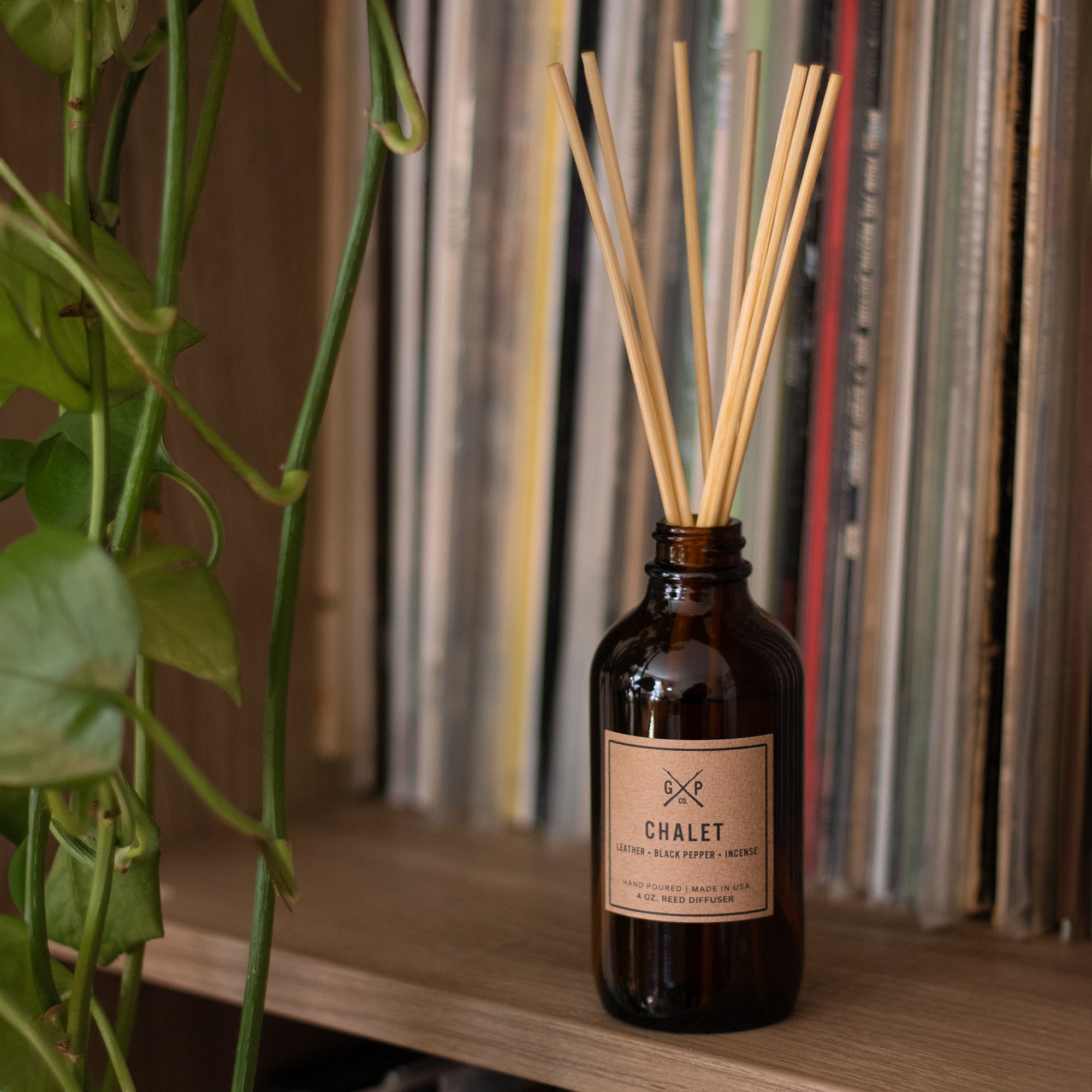 Chalet 4 oz. Balsam + Feather Reed Diffuser – GP Candle Co.