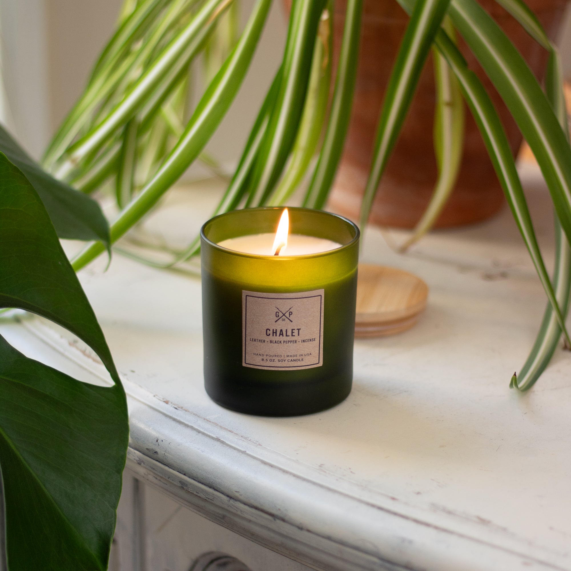 Chalet 8.5 oz. Balsam + Feather Candle – GP Candle Co.