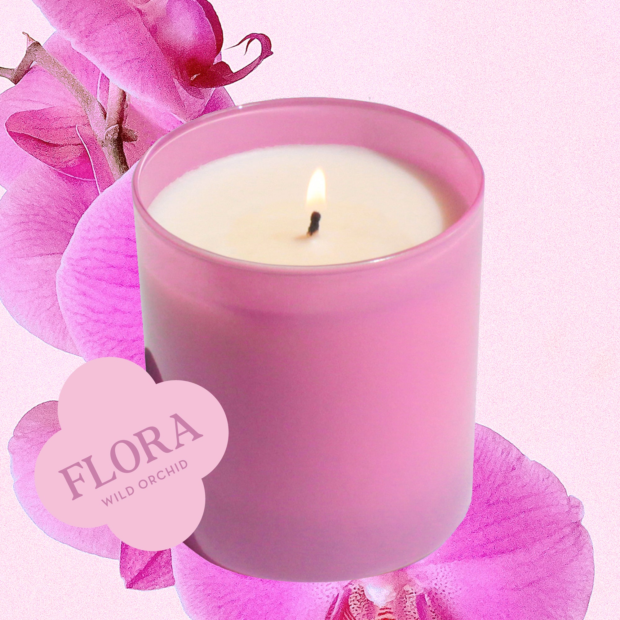 Flora 9 oz. Hue Candle (Wild Orchid) – GP Candle Co.