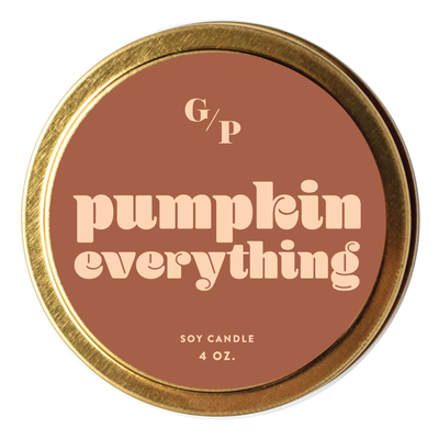 Pumpkin Everything 4 oz. Just Because Candle Tin