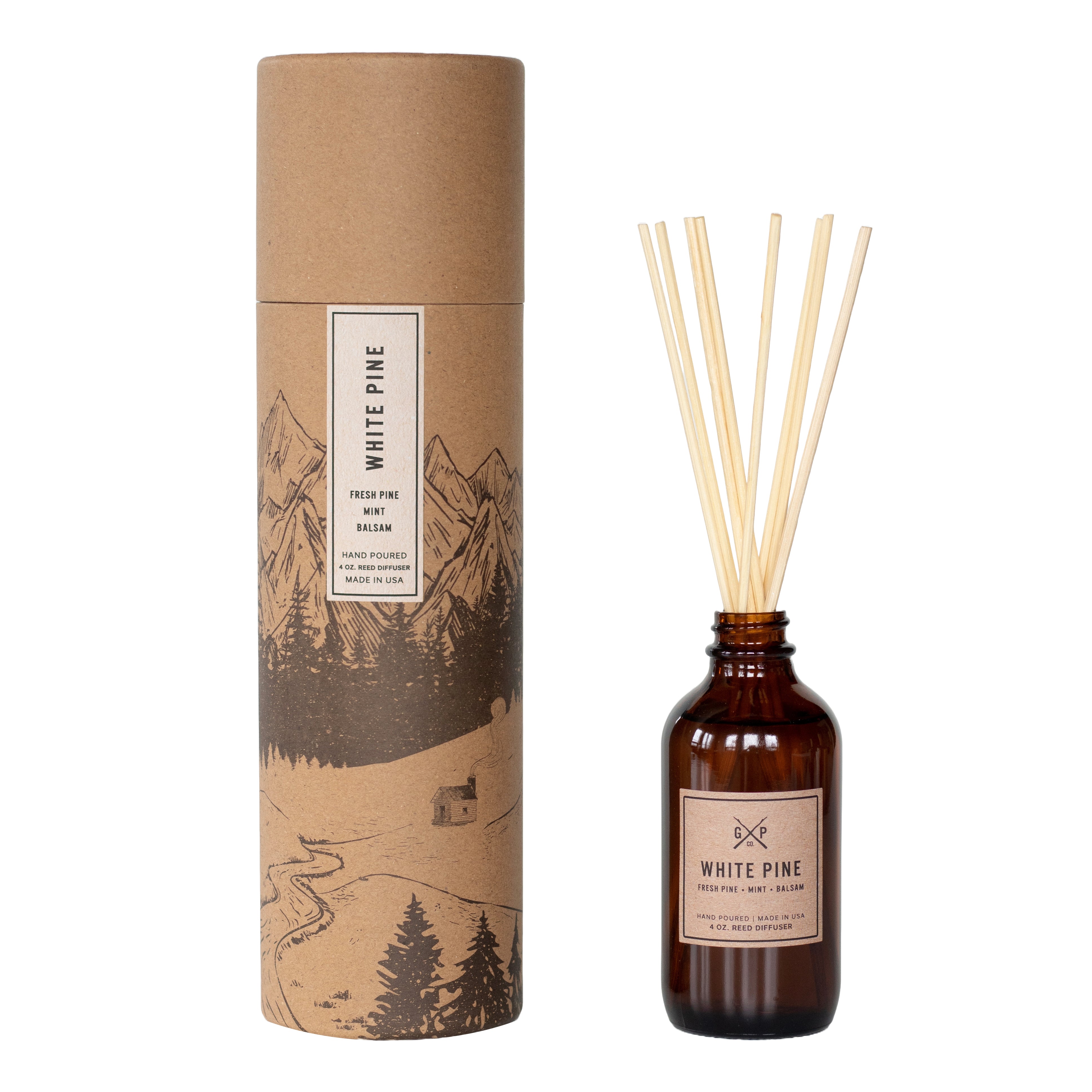 White Pine 4 oz. Reed Diffuser – GP Candle Co.