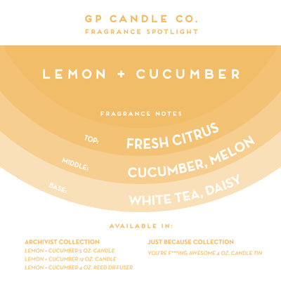 Lemon + Cucumber 12 oz. Archivist Candle